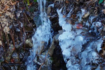 Bachlauf im Winter