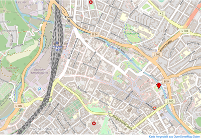 Karte hergestellt aus OpenStreetMap-Daten