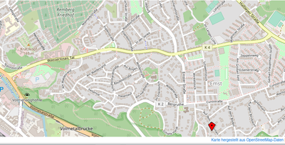 Karte hergestellt aus OpenStreetMap-Daten